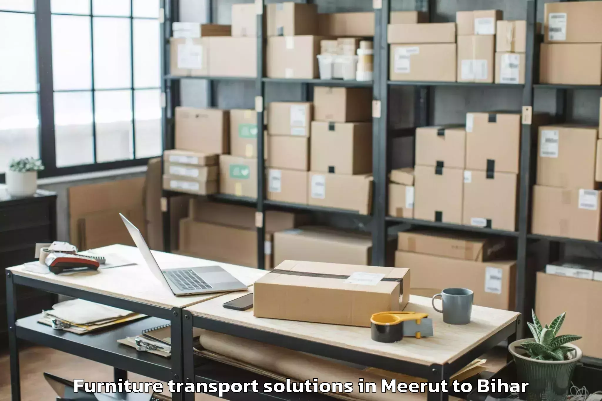 Easy Meerut to Supaul Furniture Transport Solutions Booking